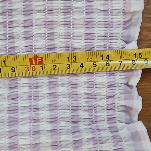 SO BRAND WOMENS JUNIOR PURPLE AND WHITE SMOCKING SUMMER TANK TOP SIZE XL - Picture 12 of 13